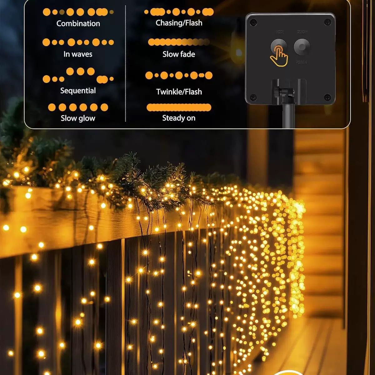 Luces LED Solares 17 Metros - ¡Ilumina tu Navidad sin enchufes ni cables!