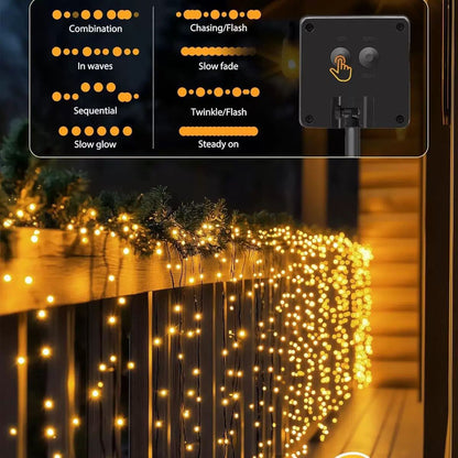 Luces LED Solares 17 Metros - ¡Ilumina tu Navidad sin enchufes ni cables!