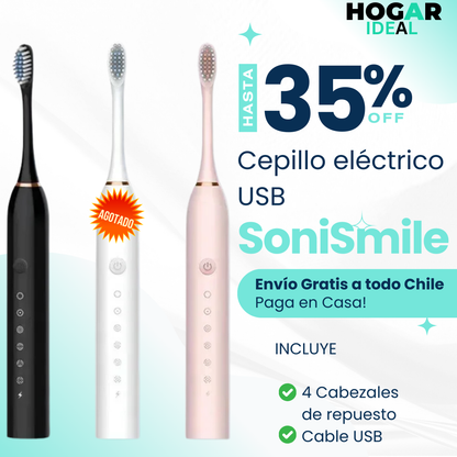 SoniSmile - Cepillo dental eléctrico recargable USB | Envío gratis!